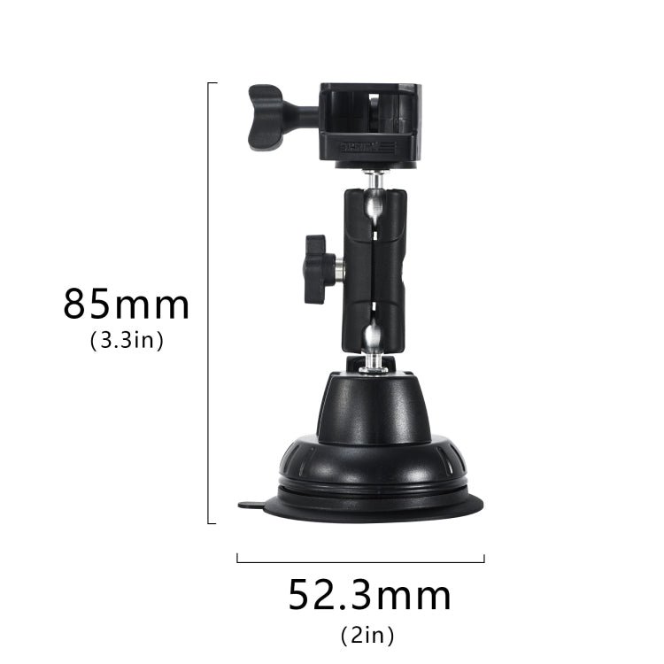 For DJI OSMO Pocket 3 STARTRC Suction Cup Holder Expansion Adapter Bracket (Black)