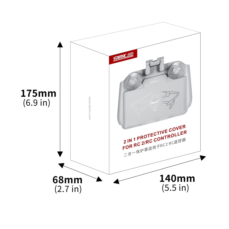 For DJI RC / RC 2 STARTRC Remote Control Sunshade Protection Cover (Grey)