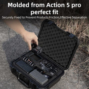 For DJI Osmo Action 5 Pro STARTRC Water-resistant EVA ABS Dual-layer Suitcase Storage Box (Black)