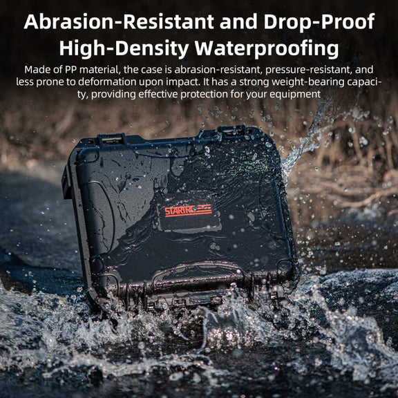 For DJI Osmo Action 5 Pro STARTRC Water-resistant EVA ABS Dual-layer Suitcase Storage Box (Black)