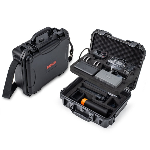 For DJI Osmo Action 5 Pro STARTRC Water-resistant EVA ABS Dual-layer Suitcase Storage Box (Black)