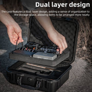 For DJI Osmo Action 5 Pro STARTRC Water-resistant EVA ABS Dual-layer Suitcase Storage Box (Black)