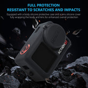 For DJI Osmo Action 5 Pro STARTRC Silicone Protective Case with Lens Cover (Grey)