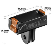 For DJI Osmo Action 5 Pro / 4 / 3 STARTRC Plastic Quick Adapter Magnetic Extension Bracket (Black)