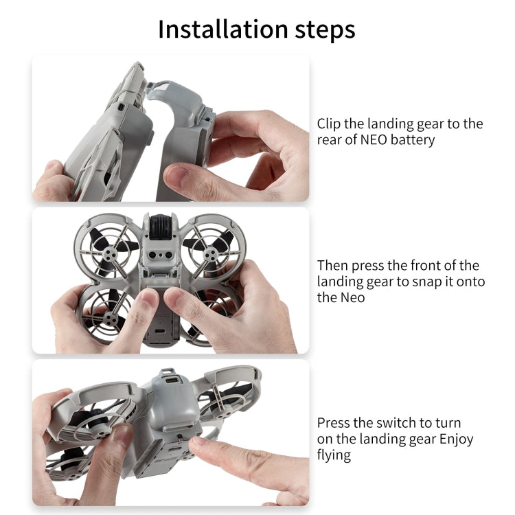 For DJI Neo STARTRC LED Light Heightened Landing Gear Training Rack (Grey) - free shipping - PMC Jewellery - Order now!