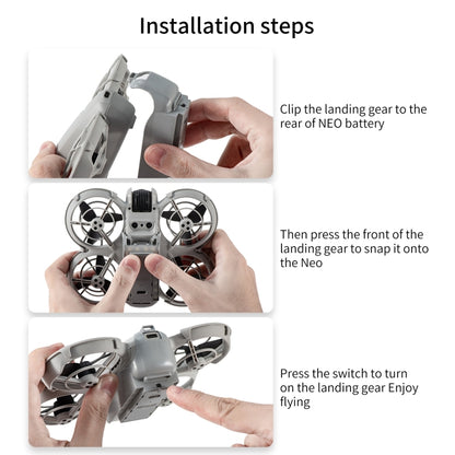 For DJI Neo STARTRC LED Light Heightened Landing Gear Training Rack (Grey) - free shipping - PMC Jewellery - Order now!
