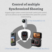 STARTRC GPS Bluetooth Remote Control For Insta360 X4 Series / Ace Pro Series / GO 3S Series (Black)