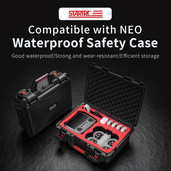 For DJI Neo / RC2 / RC-N3 STARTRC Water-resistant PP Suitcase Shoulder Storage Box (Black)