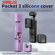 For DJI OSMO Pocket 3 STARTRC 5 in 1 Body Lens Handle Screen Silicone TPU Case (Purple)