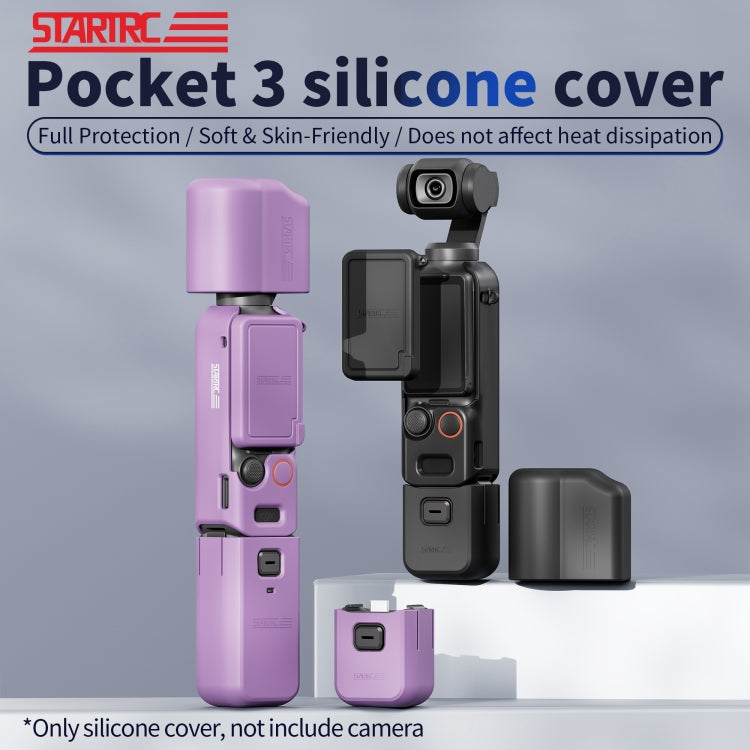 For DJI OSMO Pocket 3 STARTRC 5 in 1 Body Lens Handle Screen Silicone TPU Case (Black)