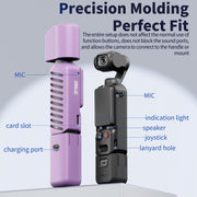 For DJI OSMO Pocket 3 STARTRC 5 in 1 Body Lens Handle Screen Silicone TPU Case (Purple)