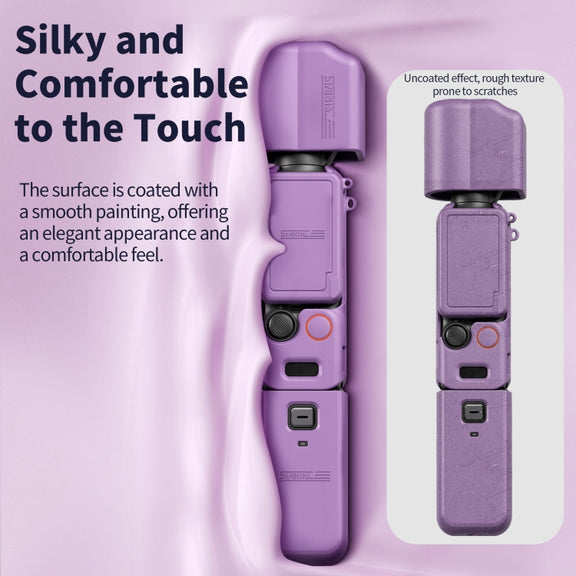 For DJI OSMO Pocket 3 STARTRC 5 in 1 Body Lens Handle Screen Silicone TPU Case (Purple)