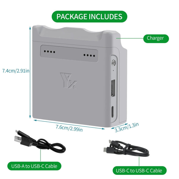 For DJI Neo XY 2-Channel Battery Charger Battery Charge Manager (Grey)