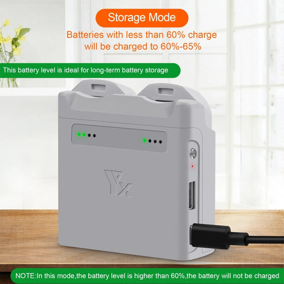 For DJI Neo XY 2-Channel Battery Charger Battery Charge Manager (Grey)