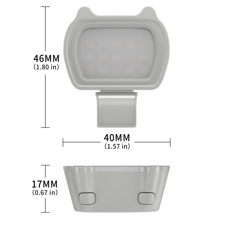 STARTRC Multi-functional Universal Cat-ears Magnetic Fill Light Beauty Selfie Light for DJI OM6/OM SE/OM 5/OM4 SE(Grey)