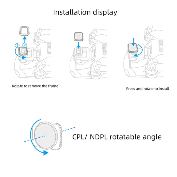 JSR Drone 4 in 1 UV+CPL+ND8+ND16+ND32+ND64 Lens Filter for DJI MAVIC Air 2