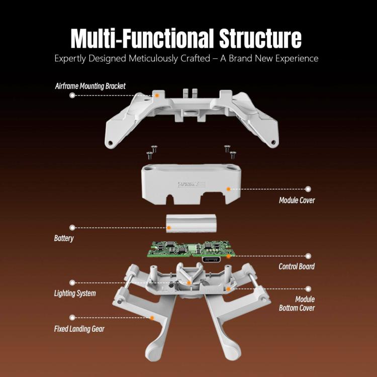 For DJI Flip STARTRC LED Light Folding Heightened Landing Gear Training Rack - free shipping - PMC Jewellery - Order now!