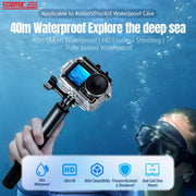 For DJI Osmo Action 5 Pro / 3 / 4 STARTRC 40m Underwater Water-resistant Housing Diving Case (Transparent)