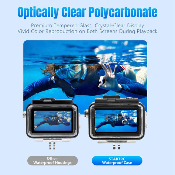 For DJI Osmo Action 5 Pro / 3 / 4 STARTRC 40m Underwater Water-resistant Housing Diving Case (Transparent)