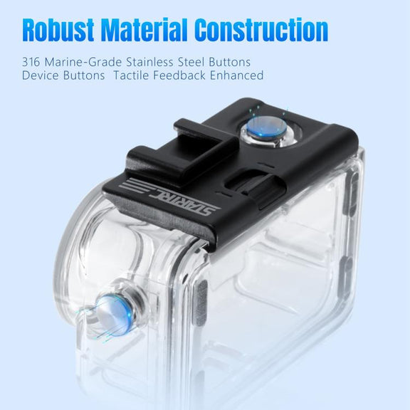 For DJI Osmo Action 5 Pro / 3 / 4 STARTRC 40m Underwater Water-resistant Housing Diving Case (Transparent)