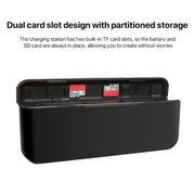 For DJI Osmo Action 5 Pro Multifunction Tri-Slot Batteries Charger Storage Box (Black)
