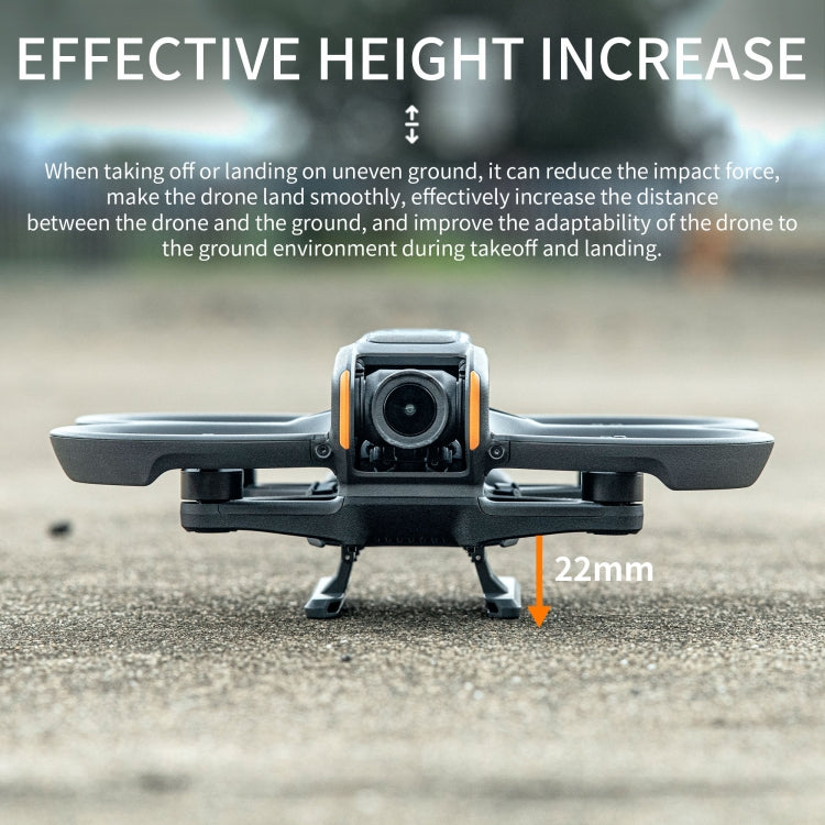 For DJI AVATA 2 STARTRC Folding Heightened Landing Gear Training Rack (Black) - Other by STARTRC | Online Shopping South Africa | PMC TechLife | Buy Now Pay Later Mobicred