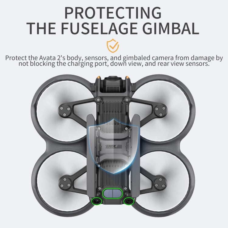For DJI AVATA 2 STARTRC Folding Heightened Landing Gear Training Rack (Black)