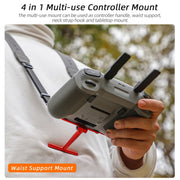For DJI RC 2 / 1 Sunnylife ZJ764 Controller Handle Waist Support Tabletop Mount Neck Strap Hook Hanger Bracket (Black)