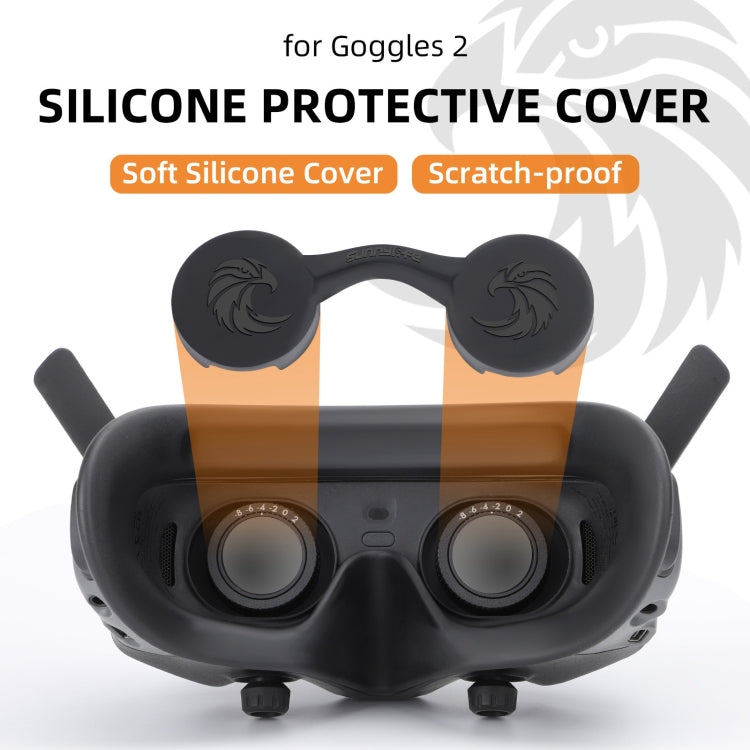 For DJI Goggles 2 / Goggles 3 Lens Cover Dust-proof VR Lens Silicone Case Soft Protector (Black) - Cases & Bags by Sunnylife | Online Shopping South Africa | PMC Jewellery | Buy Now Pay Later Mobicred