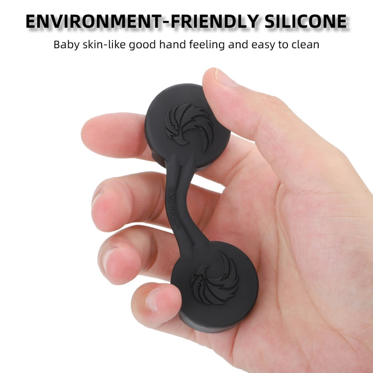 For DJI Goggles 2 / Goggles 3 Lens Cover Dust-proof VR Lens Silicone Case Soft Protector (Black)