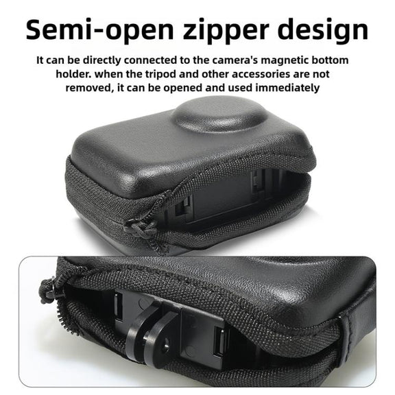 For DJI Osmo Action 5 Pro / 4 / 3 Portable Body Half Coverage Storage Box Bag (Black)