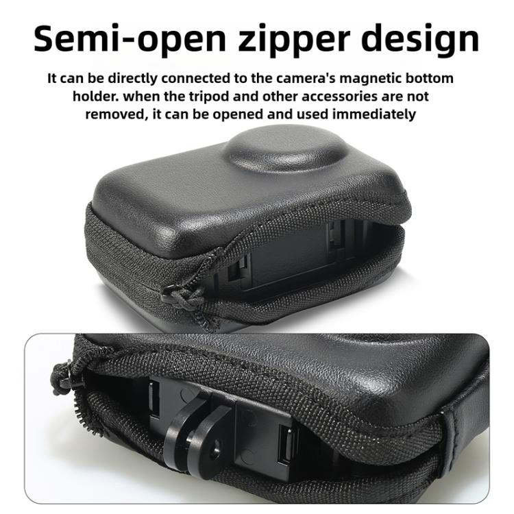 For DJI Osmo Action 5 Pro / 4 / 3 Portable Body Half Coverage Storage Box Bag (Black)