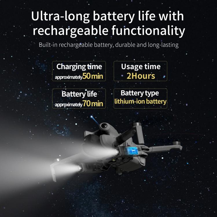 For DJI Mini 4 Pro STARTRC Night Navigation Searchlight LED Flashlight Rechargeable Refill Lighting Signal Light (Grey)