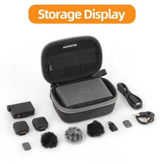 For DJI Mic Mini Sunnylife Portable Protective Box Storage Bag (Black)