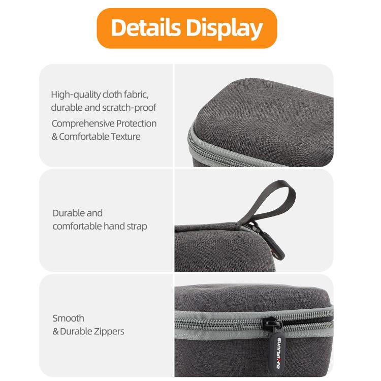 For DJI Mic Mini Sunnylife Portable Protective Box Storage Bag (Black)