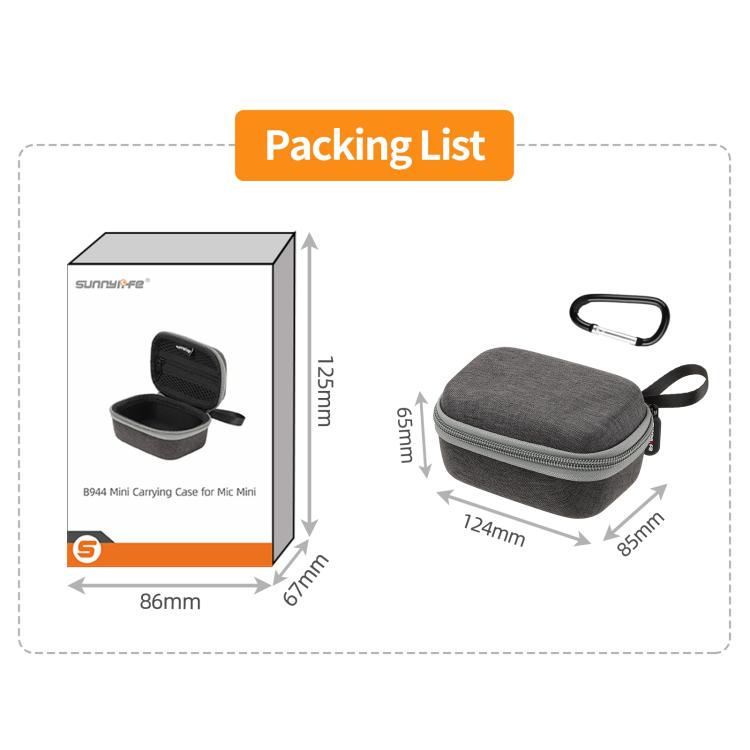 For DJI Mic Mini Sunnylife Portable Protective Box Storage Bag (Black) - free shipping - PMC Jewellery - Order now!