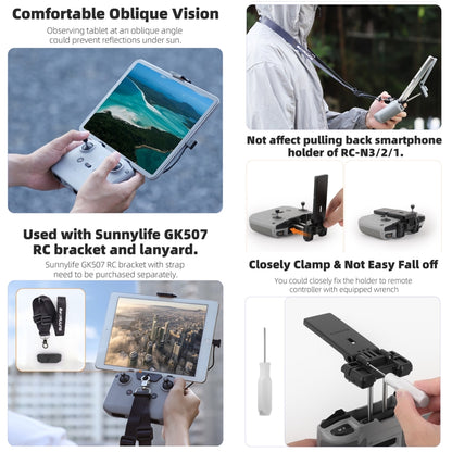 Sunnylife Remote Controller Tablet Holder Stand For DJI RC-N3 / RC-N2 / RC-N1 (Black) - free shipping - PMC Jewellery - Order now!