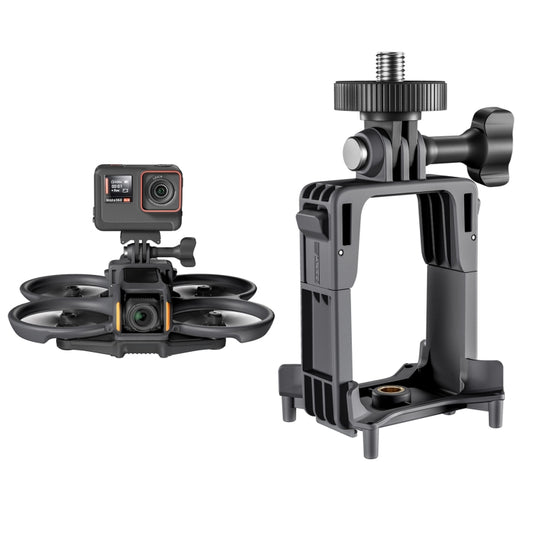 For DJI Avata 2 STARTRC Action Camera Holder Mount Drone Expansion Bracket (Black) - free shipping - PMC Jewellery - Order now!
