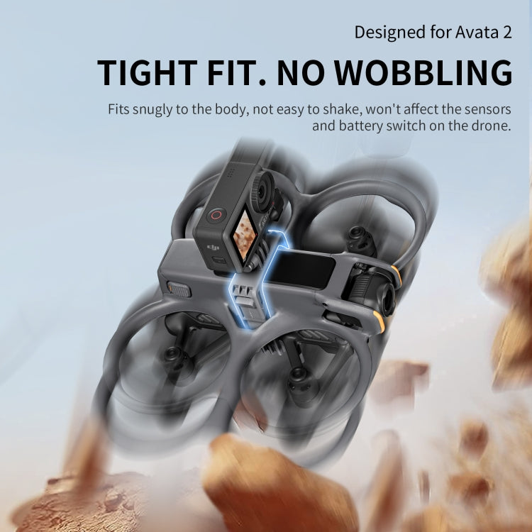 For DJI Avata 2 STARTRC Action Camera Holder Mount Drone Expansion Bracket (Black) - free shipping - PMC Jewellery - Order now!
