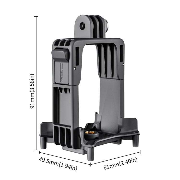 For DJI Avata 2 STARTRC Action Camera Holder Mount Drone Expansion Bracket (Black) - free shipping - PMC Jewellery - Order now!