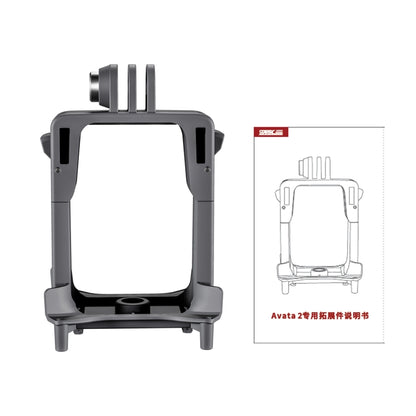 For DJI Avata 2 STARTRC Action Camera Holder Mount Drone Expansion Bracket (Black) - free shipping - PMC Jewellery - Order now!