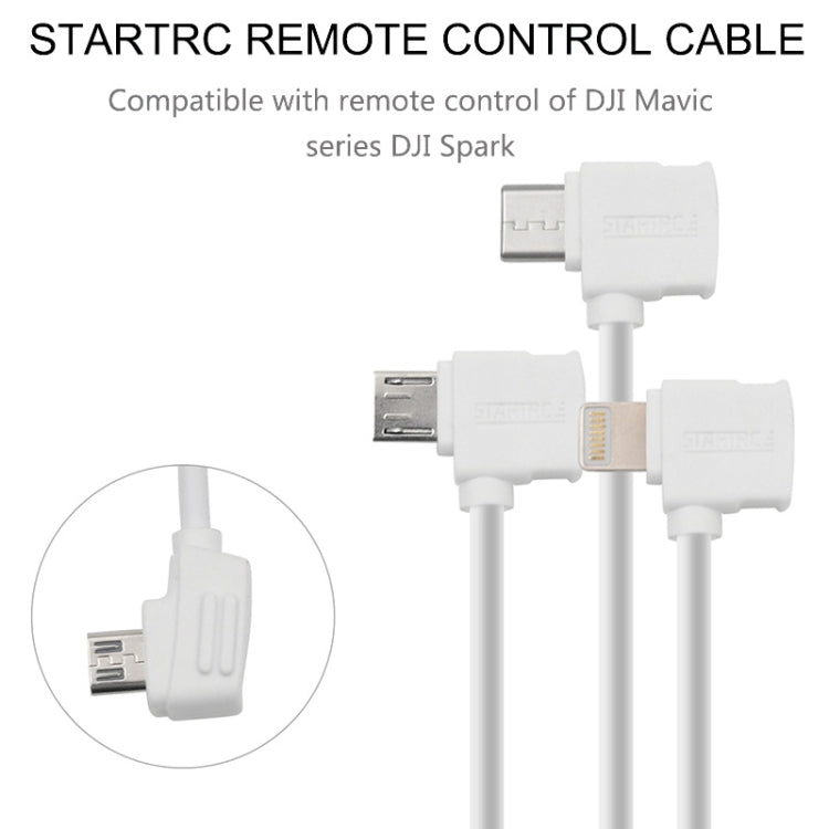STARTRC 30cm Micro USB to Micro USB Converting Connector Data Cable for DJI Mavic Mini /  Air, Shark Remote Controller(White) - Other by STARTRC | Online Shopping South Africa | PMC Jewellery | Buy Now Pay Later Mobicred