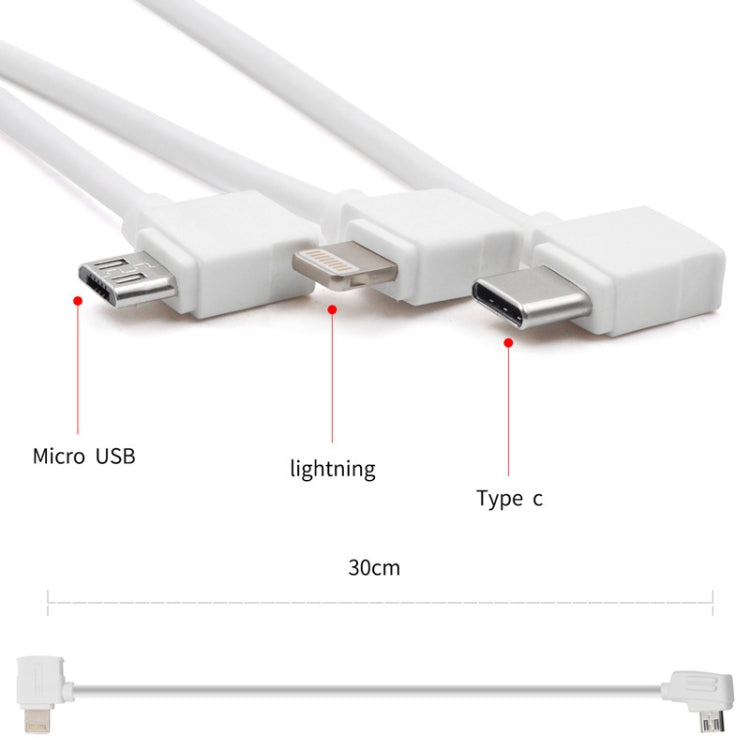STARTRC 30cm Micro USB to Micro USB Converting Connector Data Cable for DJI Mavic Mini /  Air, Shark Remote Controller(White) - Other by STARTRC | Online Shopping South Africa | PMC Jewellery | Buy Now Pay Later Mobicred