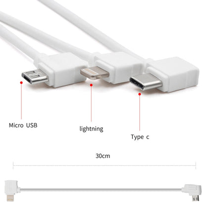 STARTRC 30cm Micro USB to Micro USB Converting Connector Data Cable for DJI Mavic Mini /  Air, Shark Remote Controller(White) - Other by STARTRC | Online Shopping South Africa | PMC Jewellery | Buy Now Pay Later Mobicred