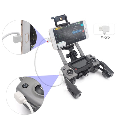 STARTRC 30cm Micro USB to Micro USB Converting Connector Data Cable for DJI Mavic Mini /  Air, Shark Remote Controller(White) - Other by STARTRC | Online Shopping South Africa | PMC Jewellery | Buy Now Pay Later Mobicred