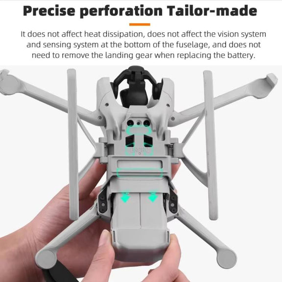 For DJI Mini 3 / 3 Pro BRDRC Folding Heightened Landing Gear Training Rack (Grey)