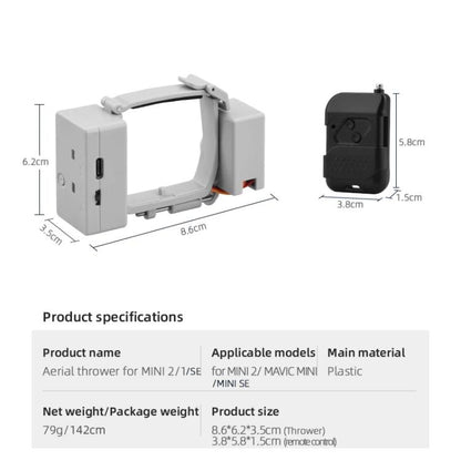 For DJI Mini 2 / Mavic Mini Air-Dropping System Thrower Parabolic (Grey) - free shipping - PMC Jewellery - Order now!