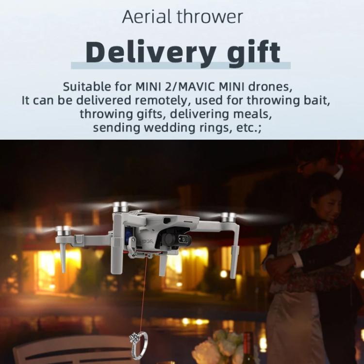 For DJI Mini 2 / Mavic Mini Air-Dropping System Thrower Parabolic (Grey) - free shipping - PMC Jewellery - Order now!