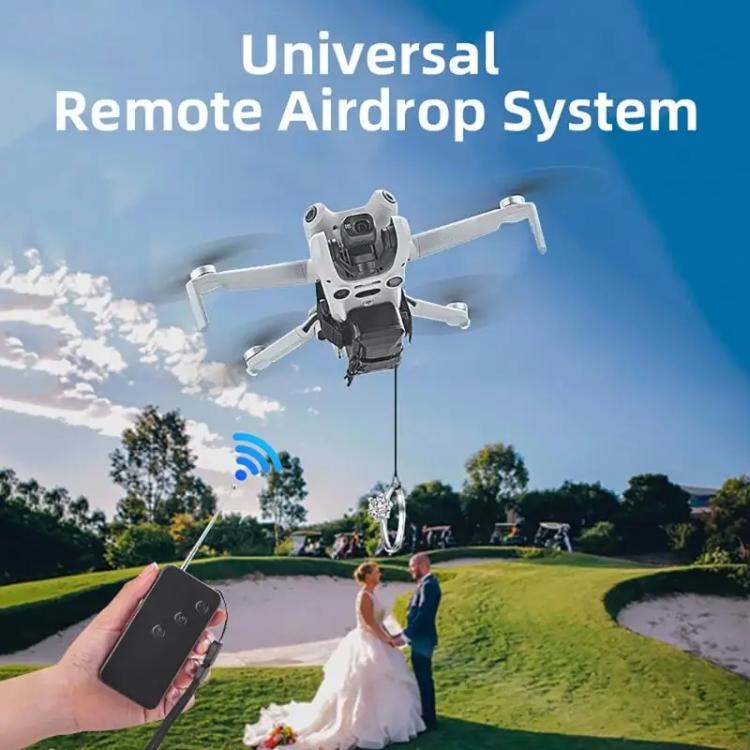 BRDRC Air-Dropping System Drone Thrower Parabolic For DJI Mini 4 Pro / 3 Pro / Air 3 / Mavic 3 / 3 Pro (Black) - free shipping - PMC Jewellery - Order now!