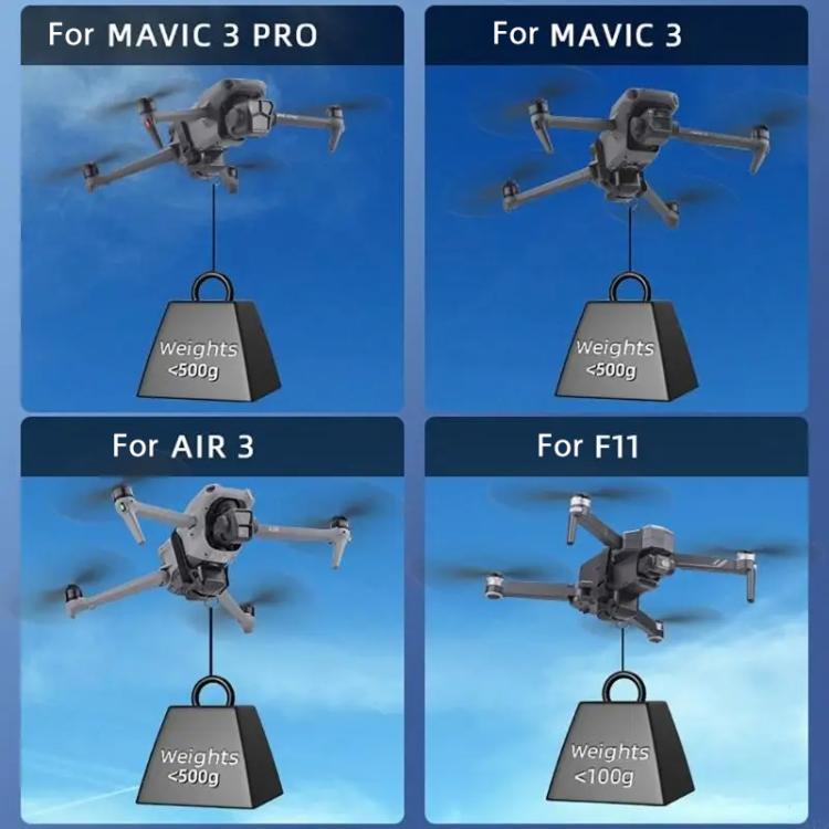 BRDRC Air-Dropping System Drone Thrower Parabolic For DJI Mini 4 Pro / 3 Pro / Air 3 / Mavic 3 / 3 Pro (Black)